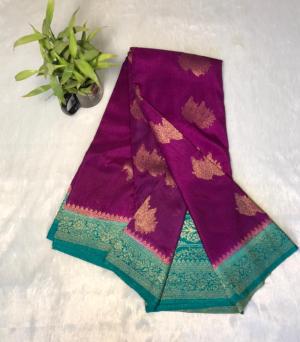 Heritage Plum Zari Saree