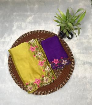 Heritage Bloom Embroided Saree